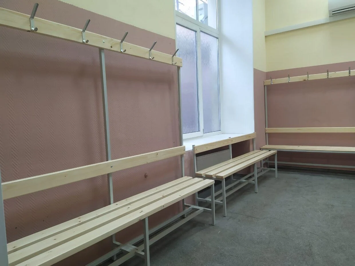 Лавка деревянная для раздевалки СГ-1В-1500
