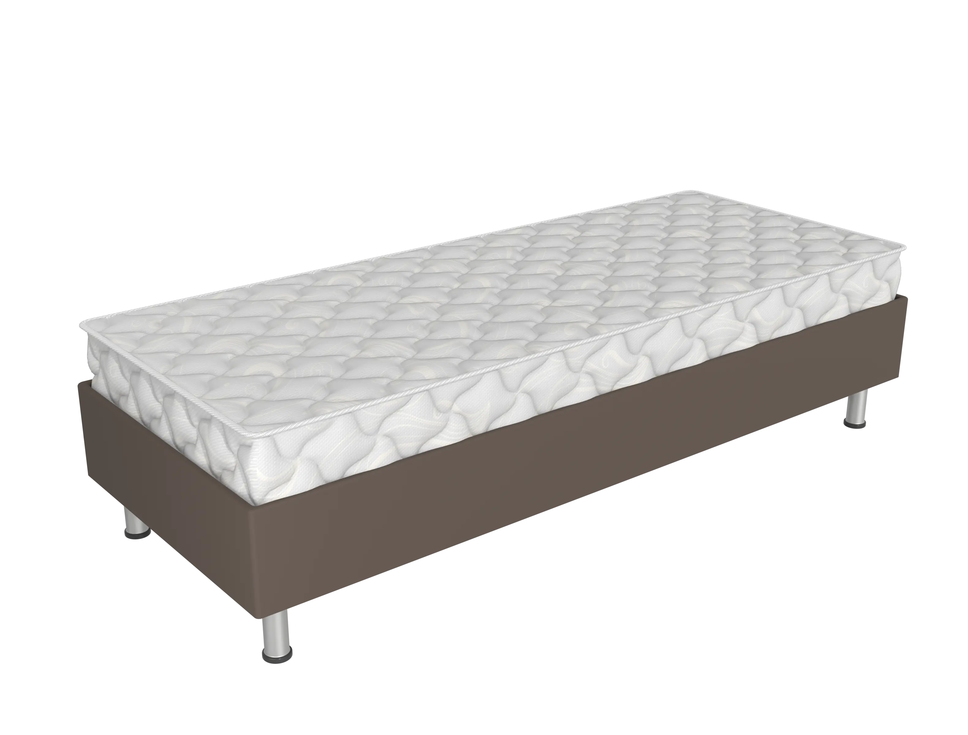 Спринг бокс СБ-200/80 коричневый с матрасом Престиж