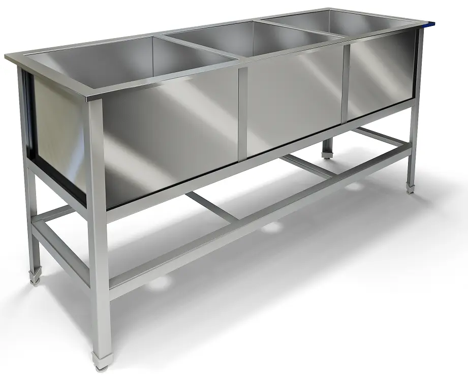 Ванна моечная трехсекционная ВМ-42/500