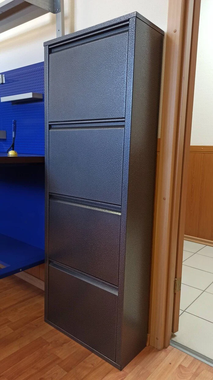 Фото - шкаф металлический для обуви об-5 серебряный антик