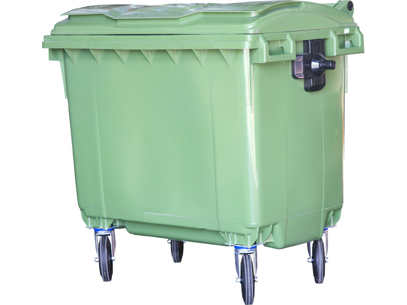 Мусорный контейнер MGBG-660 зеленый 1370x778x1228 мм Полиэтилен низкого давления (HDPE) 660 л