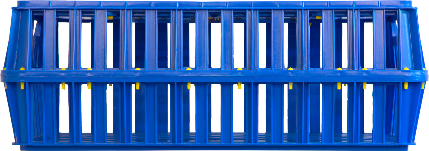Ящик 312 м для перевозки живой птицы 850х500х300 мм морозостойкий перфорированный синий