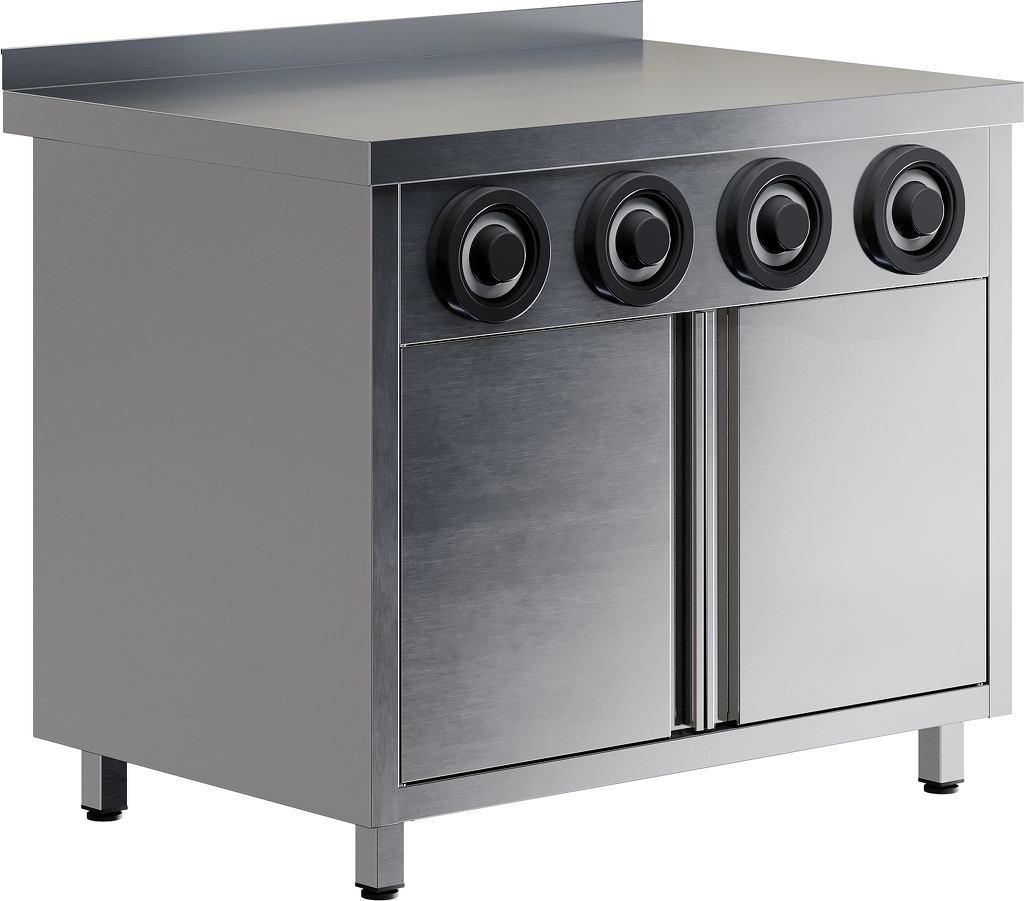 Стол-тумба с диспенсерами для стаканов СПЗРД4-12/7-Б