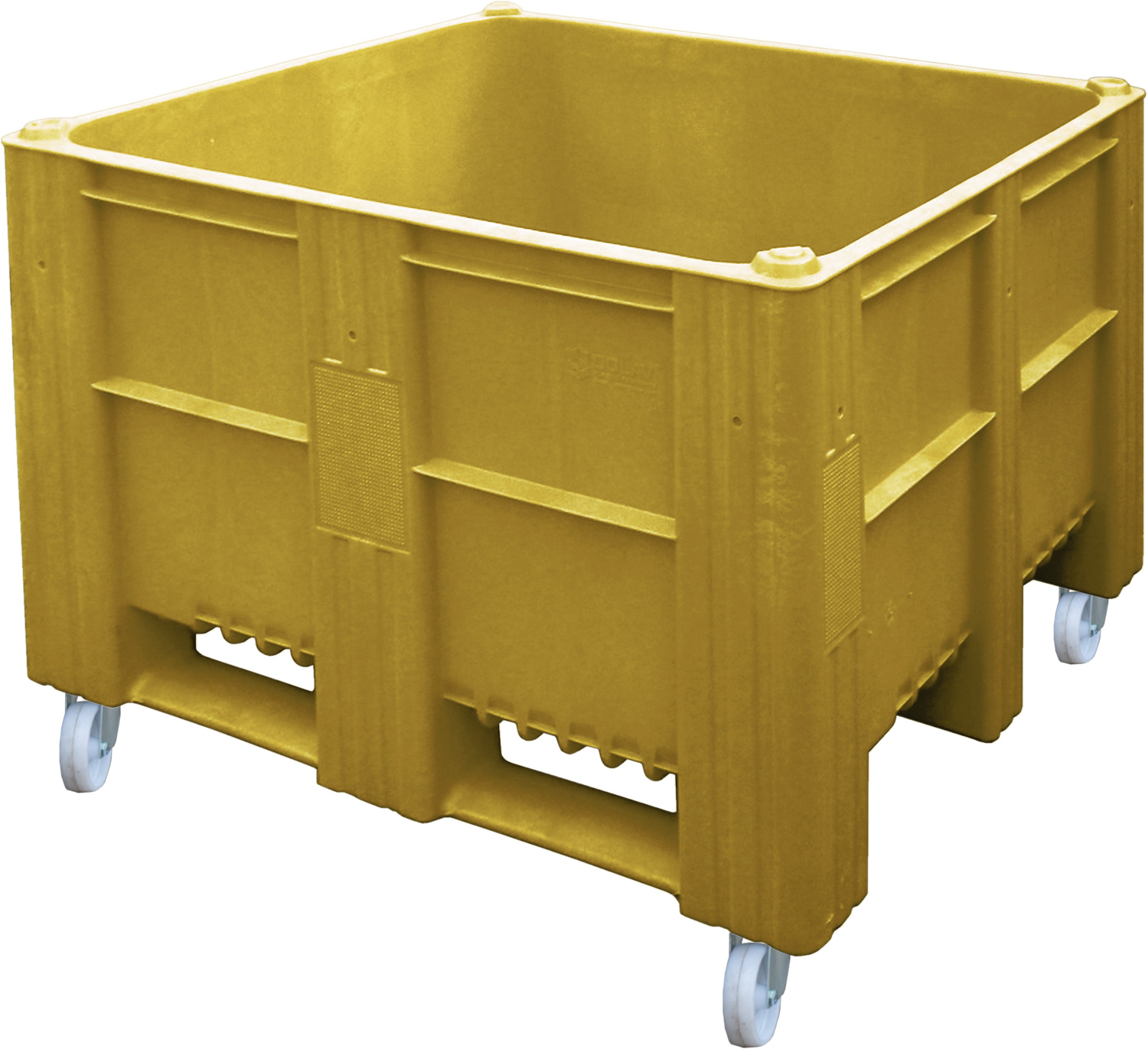 BoxPallet сплошной на колесах желтый 11-100-WA ACE (Вар.1) Полиэтилен низкого давления (HDPE)