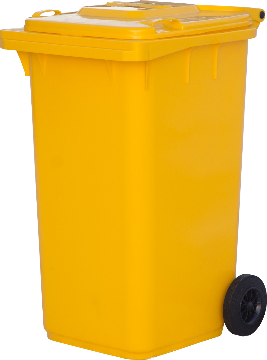 Мусорный контейнер МКТ 240 желтый 730x580x1060 мм Полиэтилен низкого давления (HDPE) 240 л