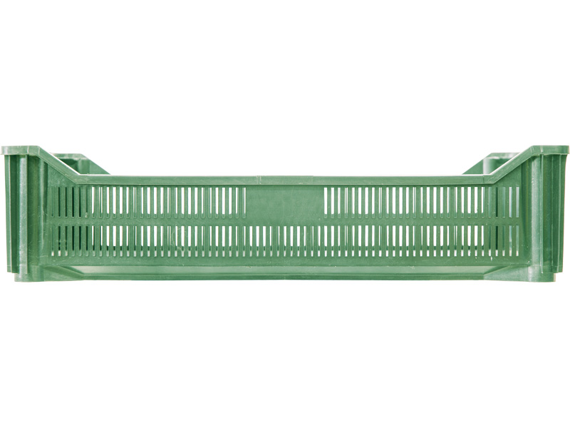 Ящик пищевой 121 м пластиковый 500х300х120 мм для сбора транспортировки садовых и дикорастущих ягод клюква брусника черника морошка клубника зелёный