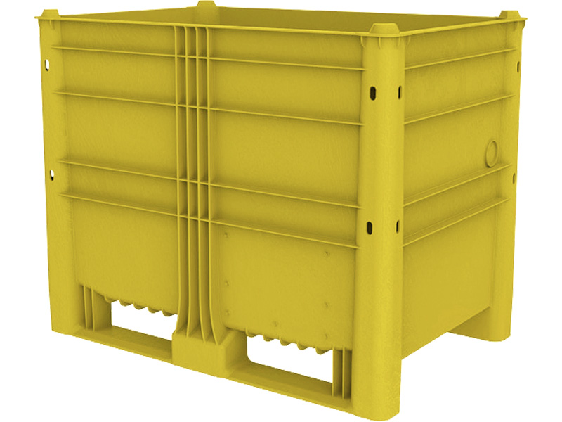Контейнер пластиковый желтый, сплошной EcoLine-650 желтый 1200x800x950 мм Полиэтилен низкого давления (HDPE) 652 л
