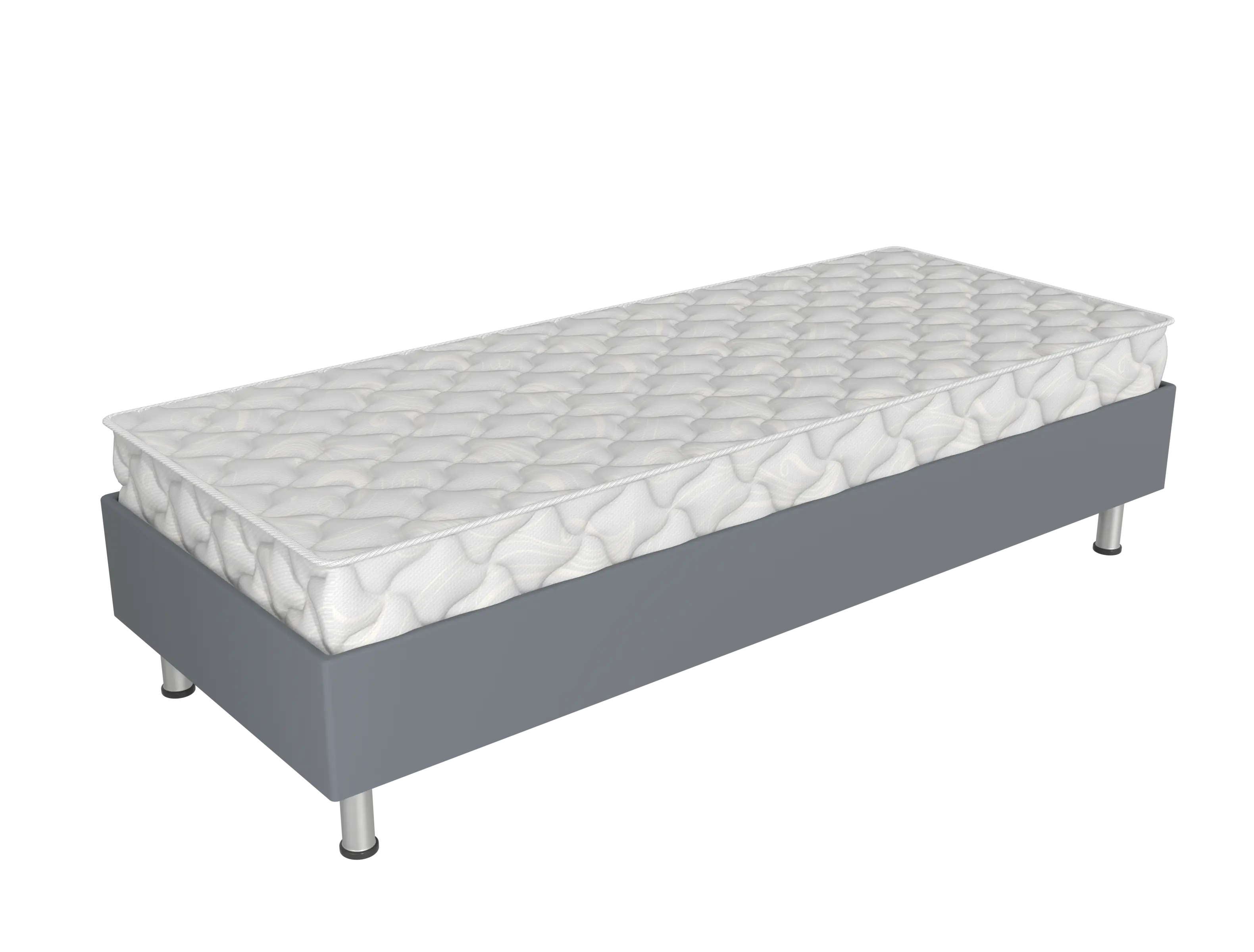 Спринг бокс СБ-200/80 серый с матрасом Престиж