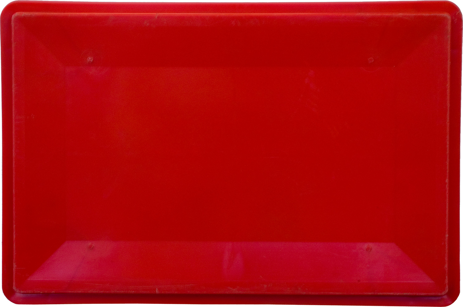 Ящик пищевой мясной 210 размером 600х400х300 мм сплошной Е3 красный евроформат