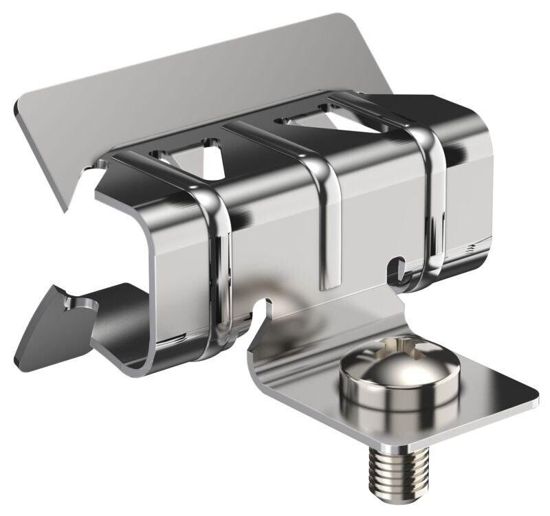 Балочный зажим 2-7 мм с отгибом и винтом М6*9