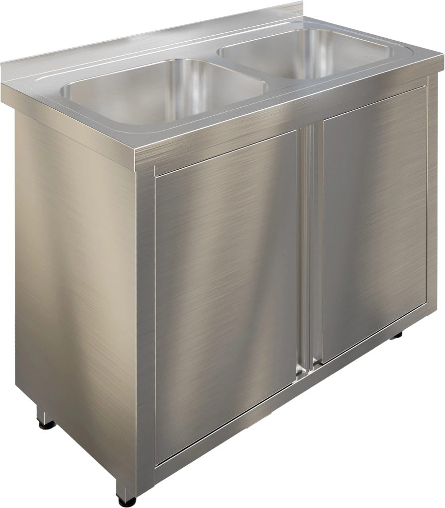 Стол производственный СПЗР2М-12/6-Б с моечной ванной