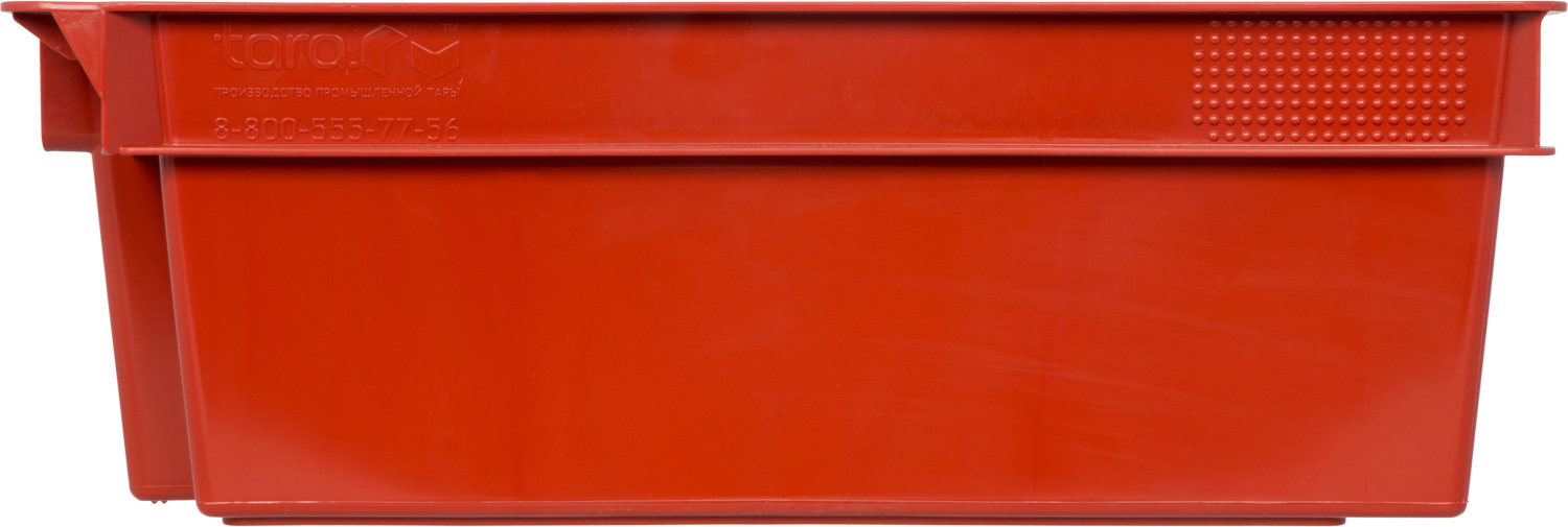 Ящик 206 для пищевой отрасли 600х400х200 мм из пластика 1,6 кг сплошной красный