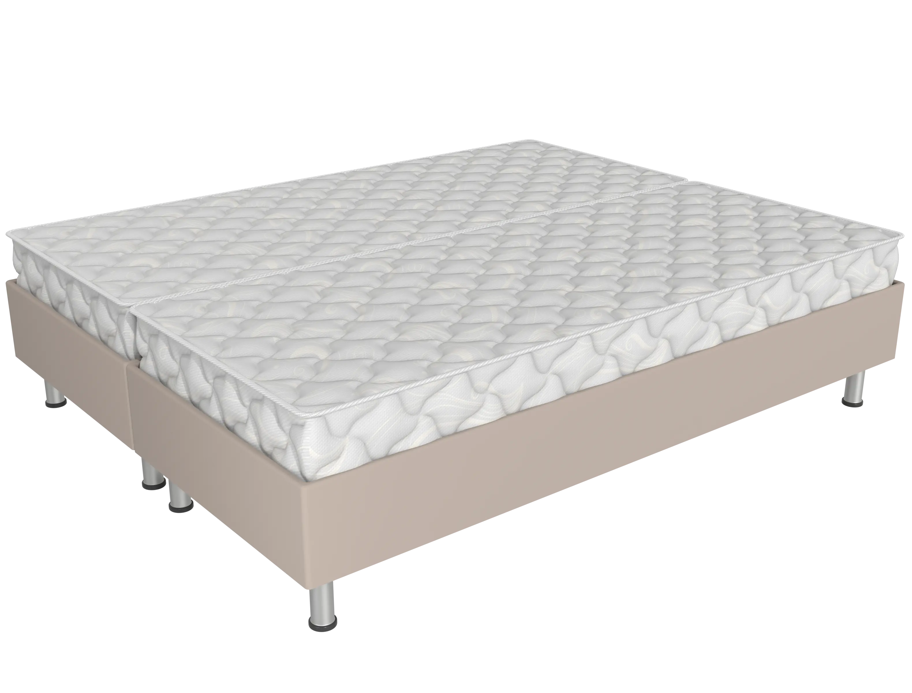 Спринг бокс СБ/2-200/160 бежевый с матрасами Турин