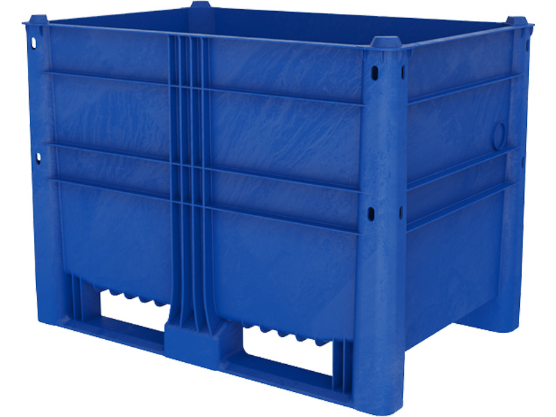 Контейнер пластиковый, сплошной EcoLline-590 синий 1200x800x870 мм Полиэтилен низкого давления (HDPE) 590 л