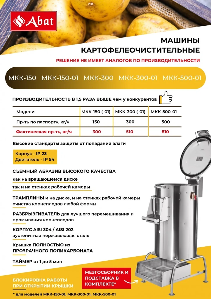 Машина картофелеочистительная МКК-150