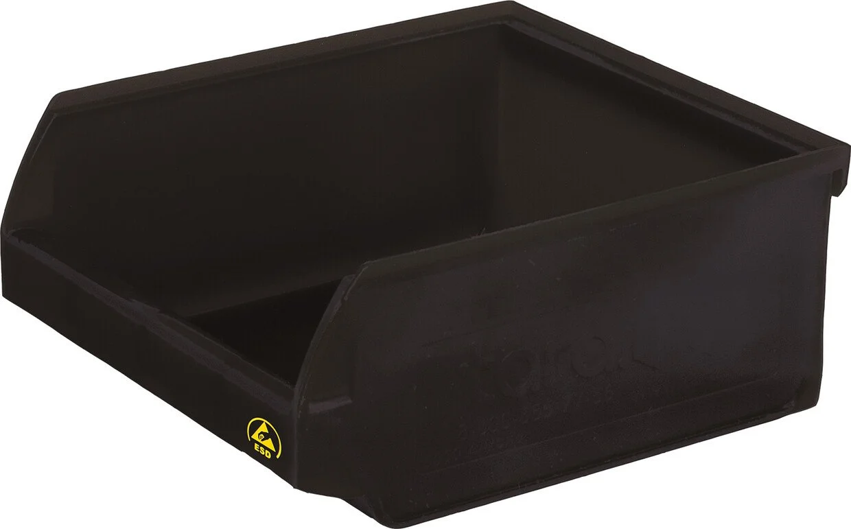 Ящик Ancona 107х98х47 PP черный антистатичный 5000 ESD
