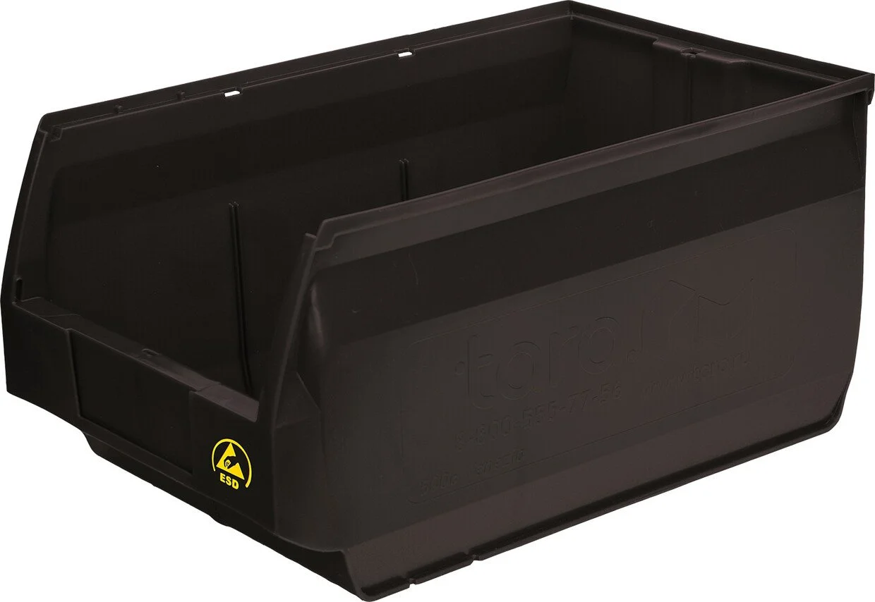 Ящик Venezia 500х310х250 PP, черный антистатичный 5006 ESD