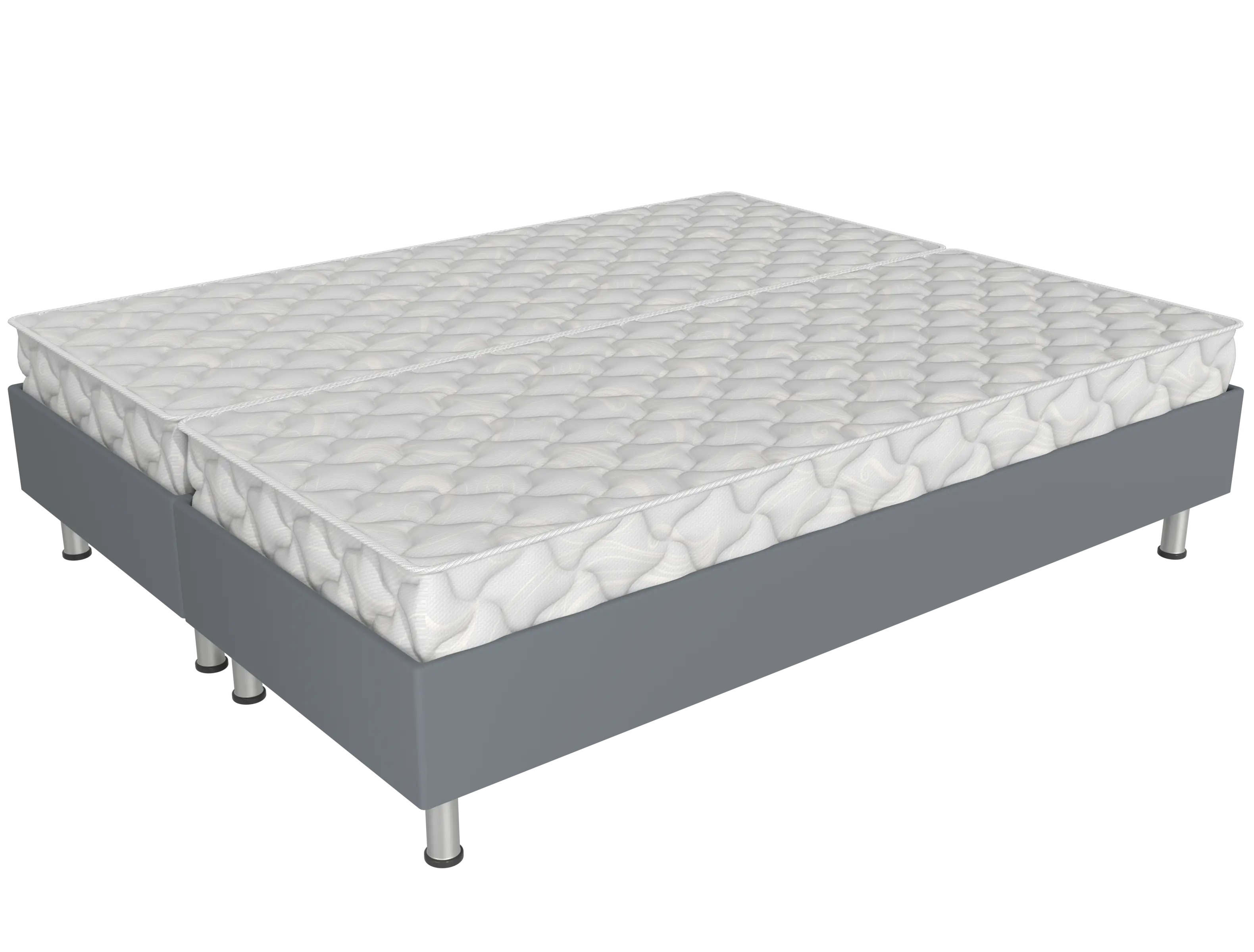 Спринг бокс СБ/2-200/180 серый с матрасами Турин