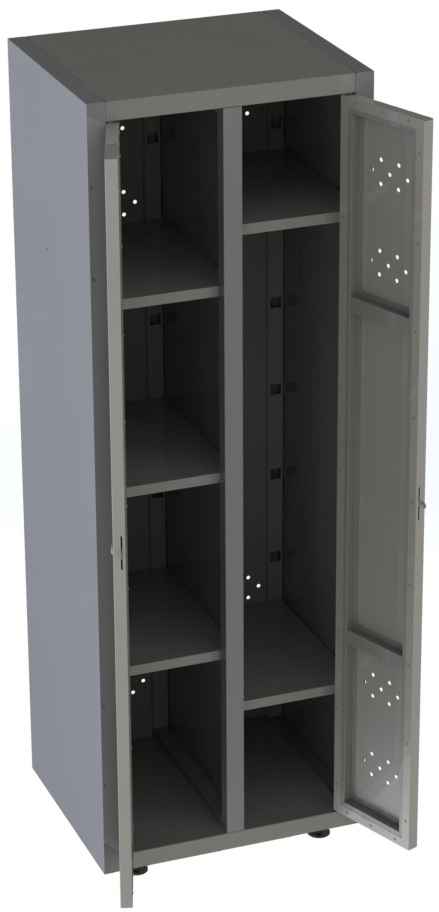 Фото - шкаф для одежды и хоз инвентаря restoinox шрохн-25-6/5 600x500x1750 мм