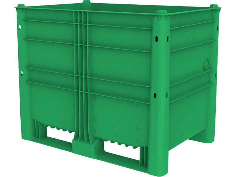 Контейнер пластиковый зеленый, сплошной EcoLine-650 зеленый 1200x800x950 мм Полиэтилен низкого давления (HDPE) 652 л